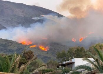 Fiamme continuano ad avvicinarsi a villette dei centri abitati