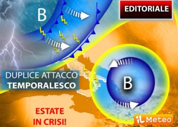 Ciclone dai Balcani spinge aria instabile verso Sud e Centro