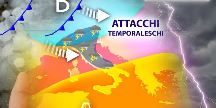 In arrivo una serie di fronti perturbati. Stabili le temperature