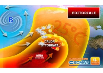 Aumento temperature specie al Centrosud e sulle Isole maggiori