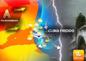 Dopo weekend freddo e ventoso temperature ancora su valori miti