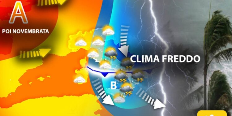 Dopo weekend freddo e ventoso temperature ancora su valori miti