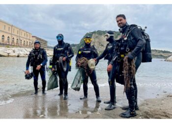 Stamattina ripulita anche la spiaggia lungo il Molo Cappellini