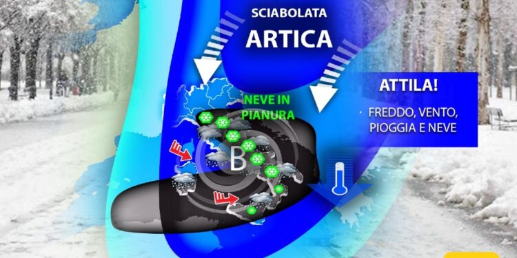 Da metà settimana a fine gennaio.Crollo temperature anche al Sud