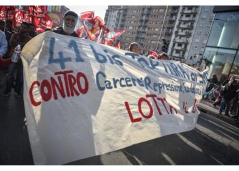 Manifestazione promossa dal Cobas per protesta contro il governo