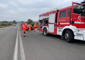 Un veicolo è finito in cunetta fuori dalla quattro corsie