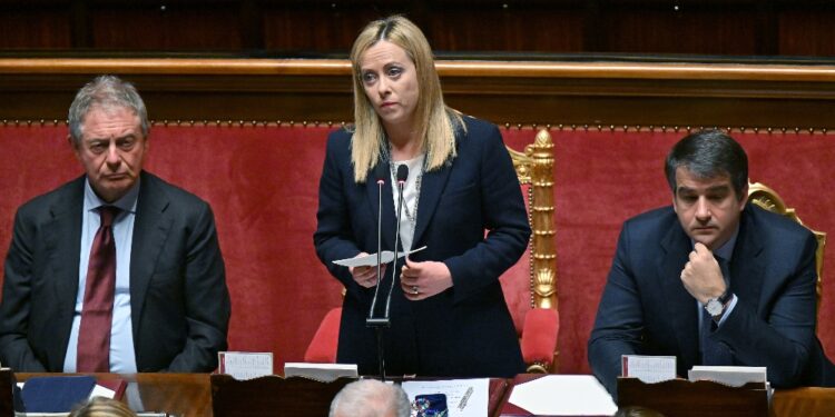 Così la premier a palazzo Madama