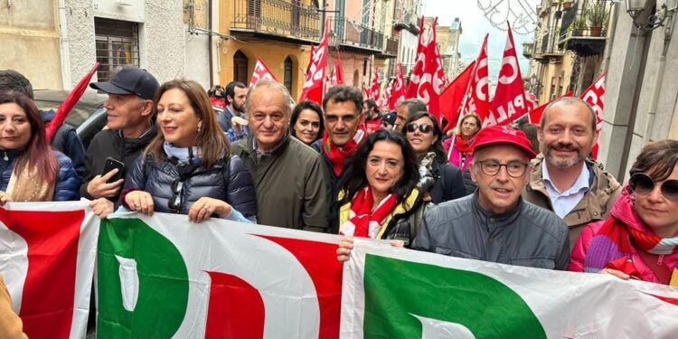 Manifestazione della Cgil sul luogo della strage del 1947