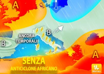 'Grandi assenti' l'anticiclone delle Azzorre e quello africano