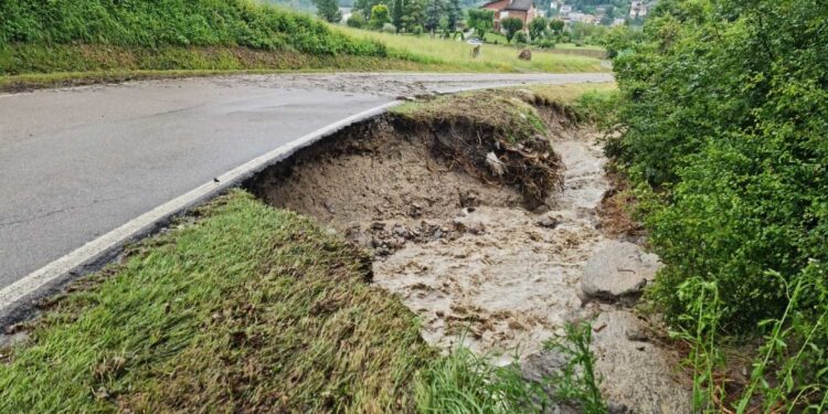 Nel Comune di Baiso. Piccoli smottamenti a Villa Minozzo