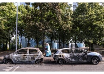 Durante i disordini innescati dall'uccisione del 17enne