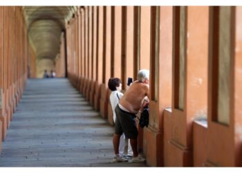 Sulla salita verso la basilica di San Luca