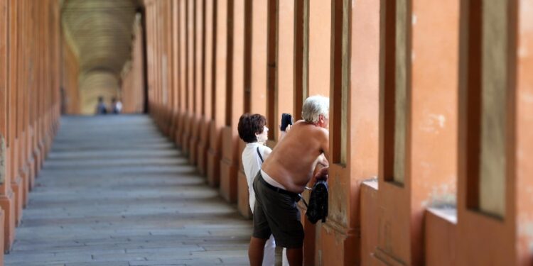 Sulla salita verso la basilica di San Luca