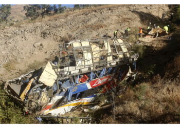 L'incidente su una strada delle Ande tra Lima e Vilcashuaman