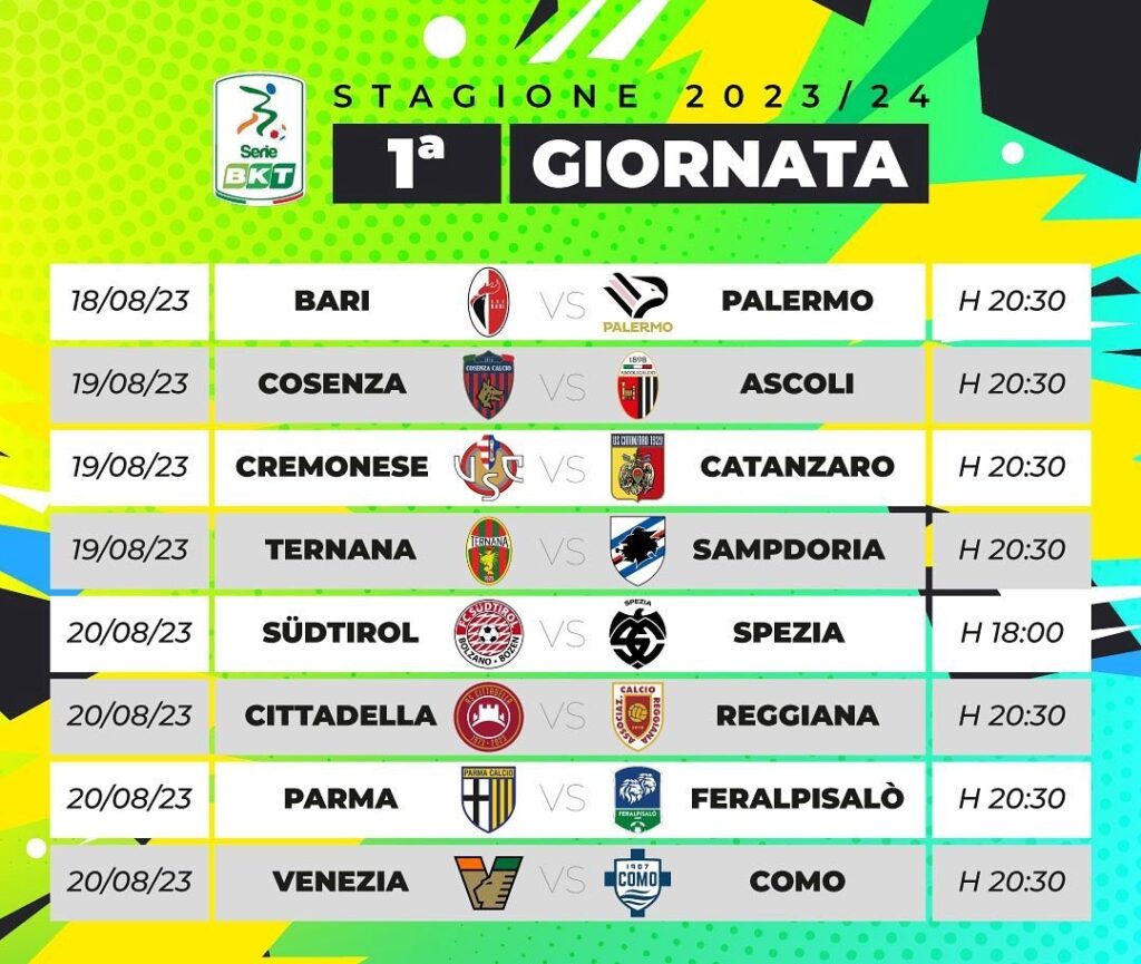 Cremonese, il calendario completo della Serie B 2023-2024