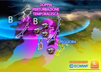 Entro il weekend termometri giù di 7-8 gradi e piogge battenti