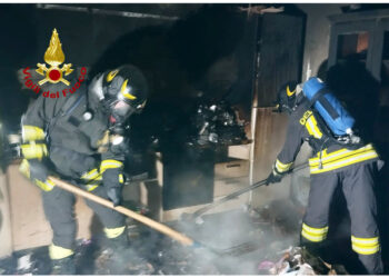 Fiamme in una abitazione a Buttrio (Udine)