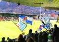 Festa per i tifosi del Como allo stadio Druso di Bolzano