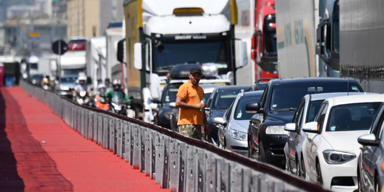 Coda di 5km in direzione Venezia nei pressi di Palmanova