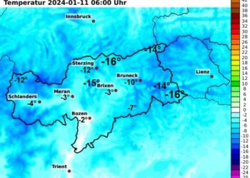 Vipiteno la città più fredda in Alto Adige con -14