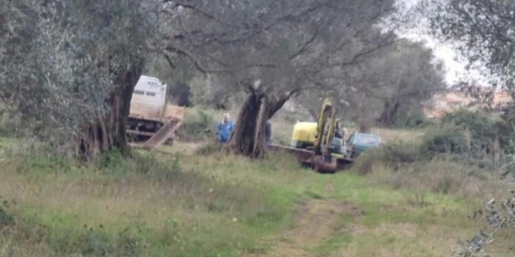 Terreno ha ceduto al passaggio del mezzo