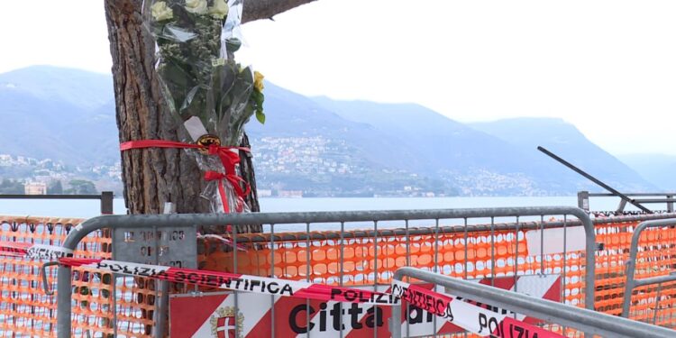 Viale Geno auto nel lago