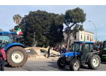 I mezzi attraversano il centro di Nardò