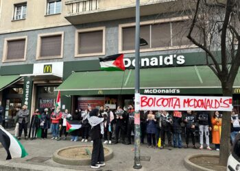 Nell'ambito del 19/mo corteo a sostegno della Palestina a Milano