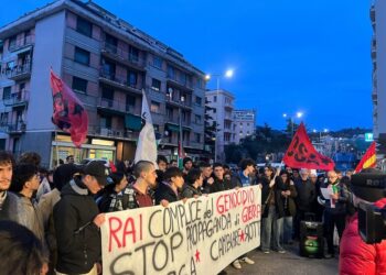 Alcuni giornalisti sono scesi in strada per solidarietà