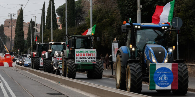 La manifestazione del movimento Agricoltori traditi