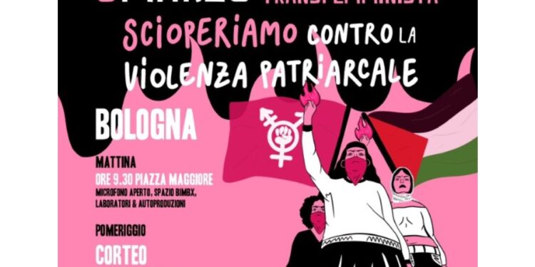 In marcia in fucsia 'contro il patriarcato' e per la Palestina