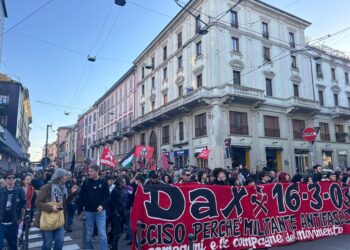 I militanti sono partiti da via Brioschi