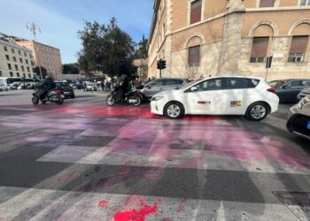 Attiviste di Bruciamo tutto bloccano il traffico sul Lungotevere