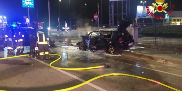 L'incidente prima della mezzanotte nel vicentino