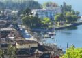 Una panoramica di Ascona, paese ticinese sulle rive del Lago Maggiore