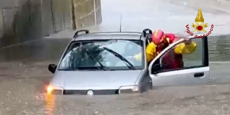 Dopo forte temporale alberi in strada e scantinati pieni d'acqua