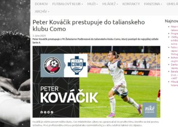 L'annuncio della cessione di Kovacik dal Podbrezová  al Como