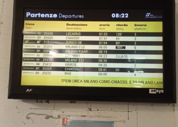 In tilt la circolazione sulla linea Chiasso-Como-Milano