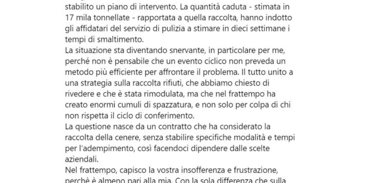 Trantino a catanesi: 'capisco insofferenza e frustrazione'