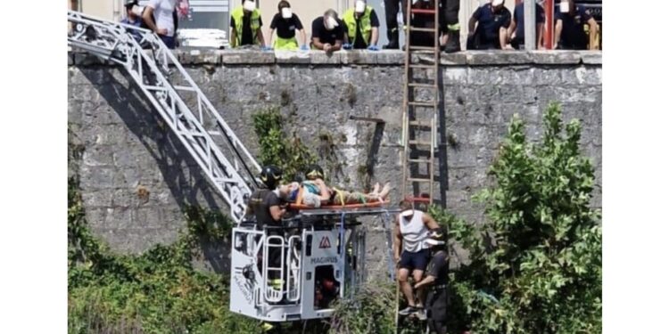 Liberi da servizio hanno assistito alla scena e sono intervenuti