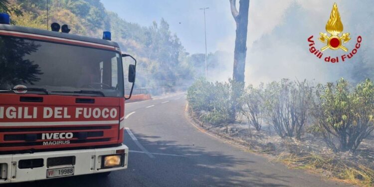 Fumo ha invaso corsie vicino alla Pisana