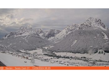 Paesaggio innevato oltre i mille metri di quota in Alto Adige