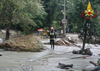 Esondato un rio in Val di Susa