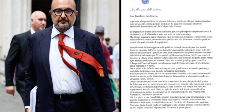 Lettera del ministro uscente a Meloni