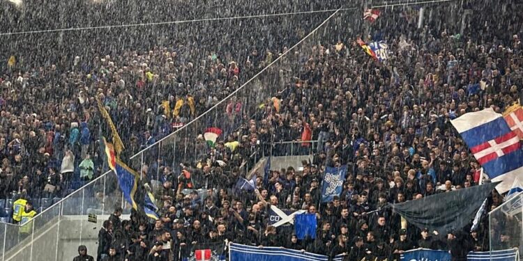 I tifosi azzurri a Bergamo