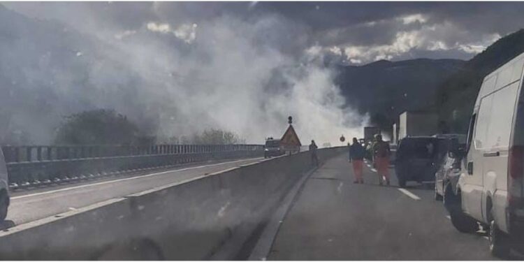 All'altezza del casello di Bussi sul Tirino