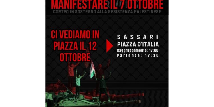 Il 12 manifestazione a Sassari dopo divieto per il 7 ottobre