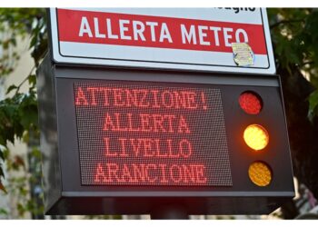 Avviso della protezione civile sino alle 18 di lunedì