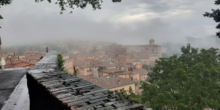 Precipitazione intensa anche tra Perugia e Foligno