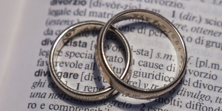 Nelle tre Regioni sciolto il 15% dei matrimoni su base nazionale